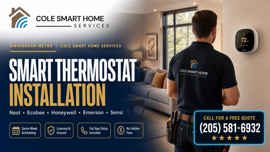 smart thermostat installation birmingham al.
